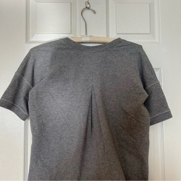 Lululemon Heathered Grey Short Sleeve Mudra Sweatshirt Oversized Sweater - Sz 6* - Picture 10 of 15